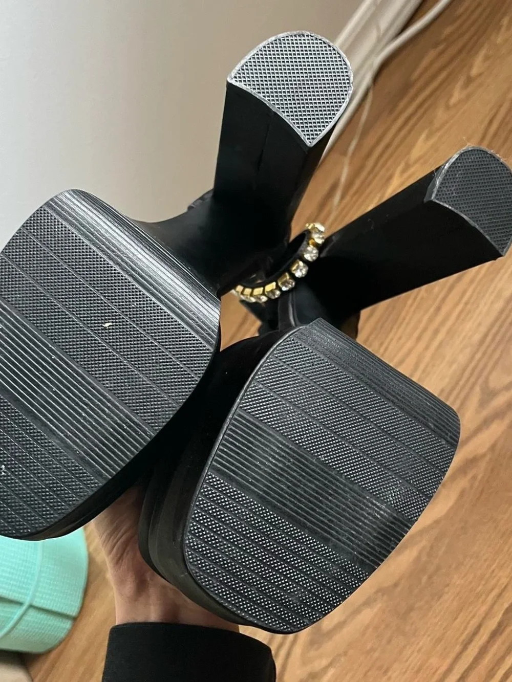 Black platform heels
